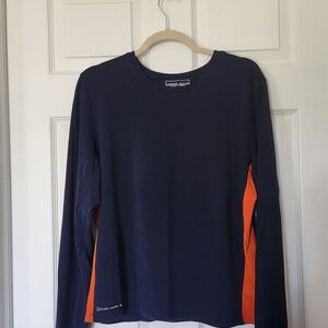 Ralph Lauren Active XL Navy and Orange Long Sleeve Shirt